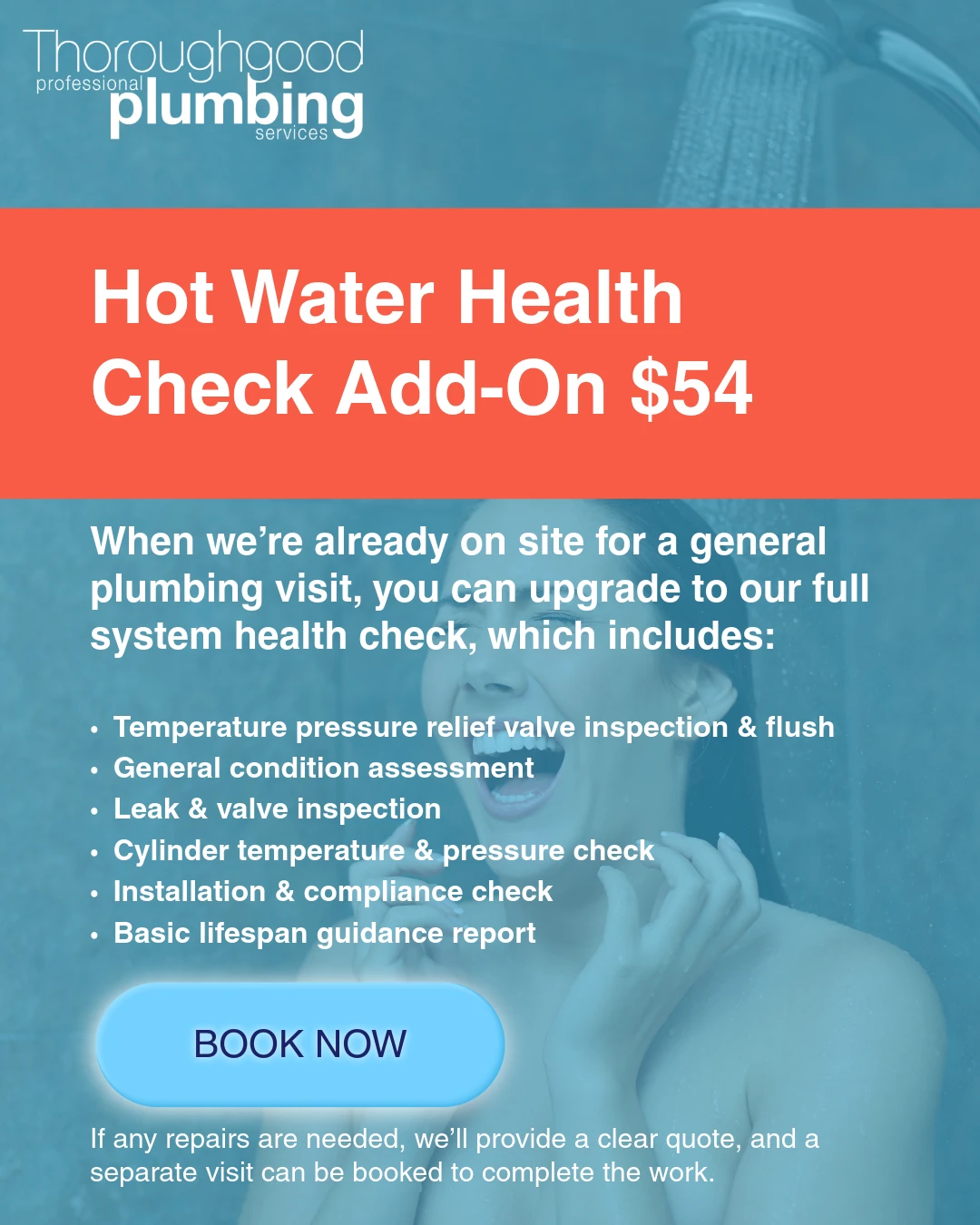 hot water health check add-on