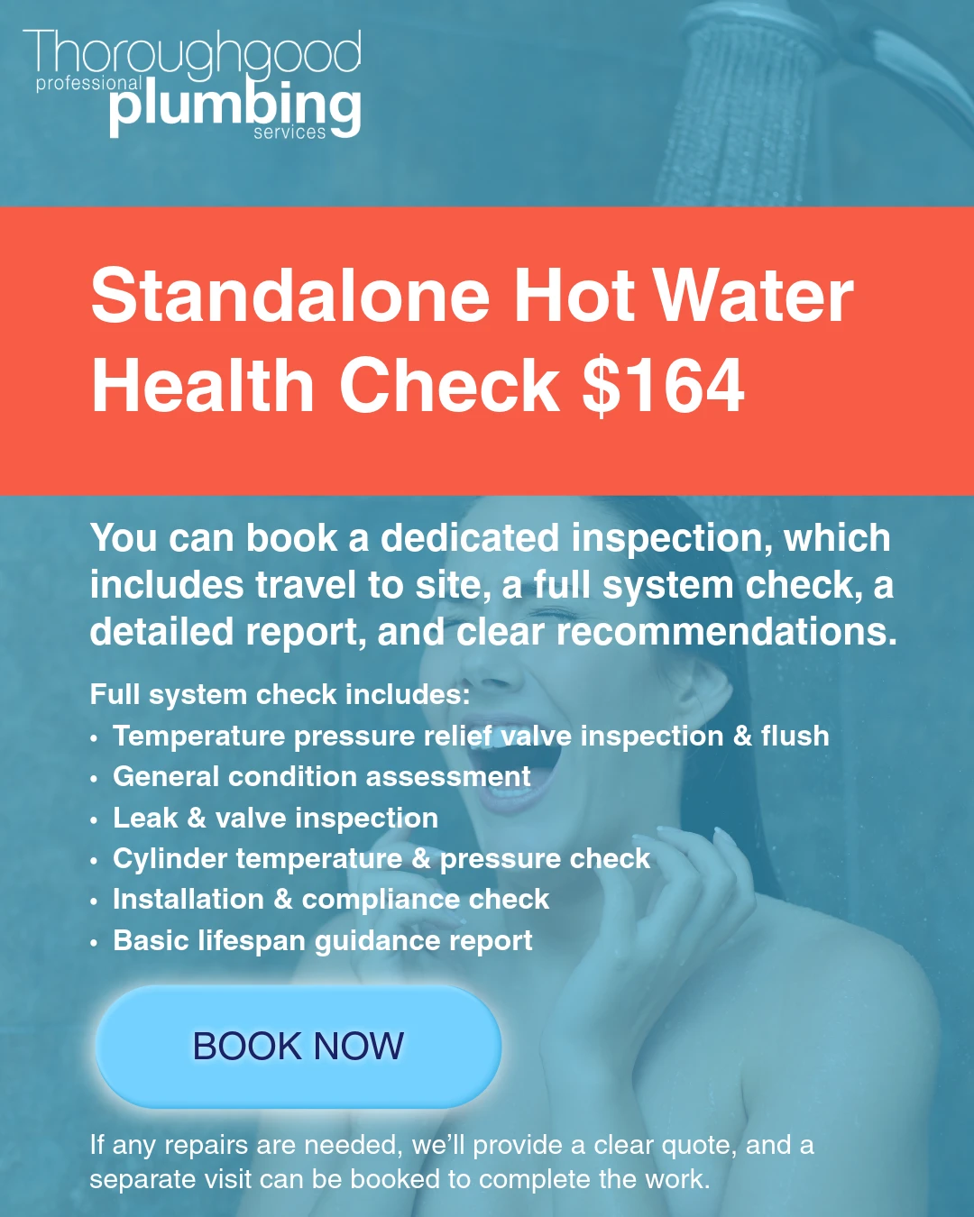 Standalone hot water health check